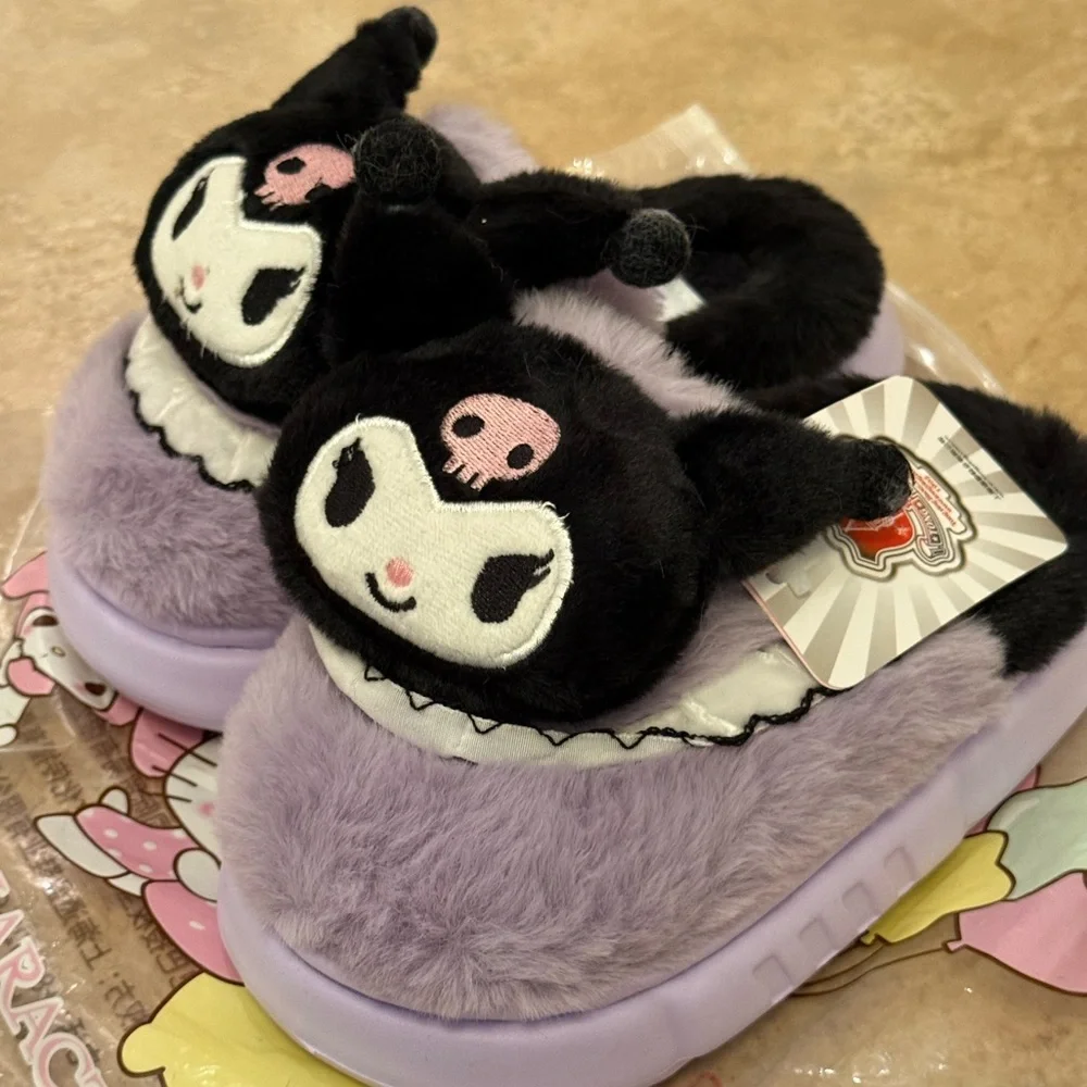 SANRIO toddlers Kuromi & My Melody Fluffy Slippers